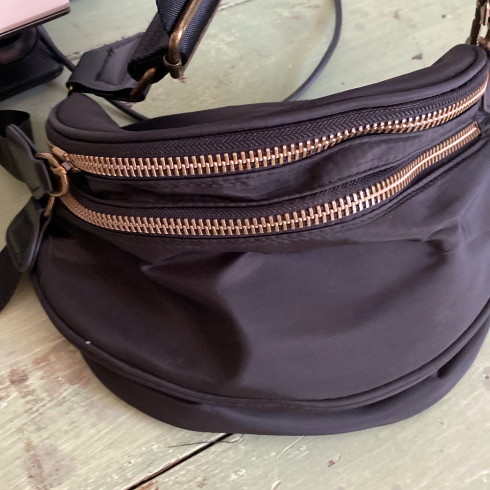 Grace and lace black cross body bag